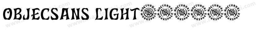 objecsans light字体转换